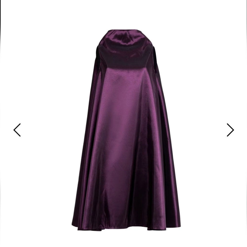 Bianca Popp Wolf and Badger Bell Dress Short In Purple Taffeta L maternity